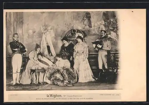 AK Schauspielerin Sarah Bernhardt im Stück L`Aiglon