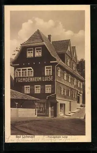 AK Bad Liebenzell, Strassenpartie mit Hotel Fremdenheim Luise