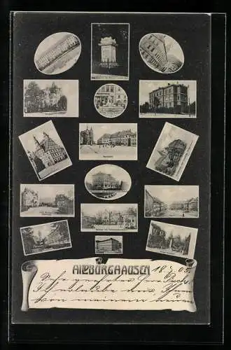 AK Hildburghausen, Kriegerdenkmal, Markt, Rathaus