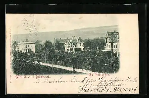 AK Einbeck, Teilansicht mit Promenade