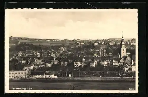 AK Frankenberg i. Sa., Ortsansicht mit Kirche