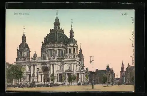 AK Berlin, Der Neue Dom mit Kutschen