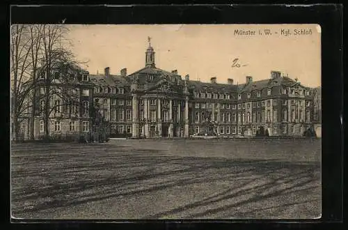 AK Münster i. W., Kgl. Schloss mit Park