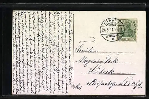 AK Essen a. d. Ruhr, Kriegerdenkmal und Colosseum