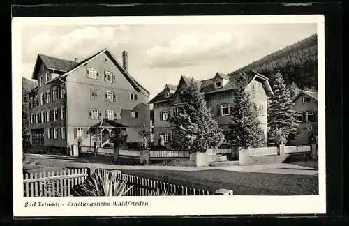 AK Bad Teinach /Württ., Erholungsheim Waldfrieden mit Strasse