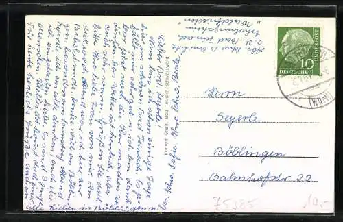 AK Bad Teinach /Württ., Erholungsheim Waldfrieden mit Strasse