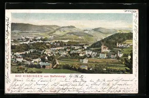 AK Bad Kissingen, Ortsansicht vom Staffelsberge