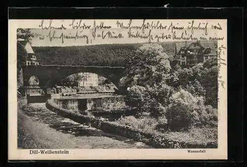 AK Dill-Weissenstein, Wasserfall, Alte Brücke
