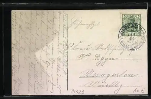 AK Bad Wildbad, Trinkhalle mit Olgastrasse