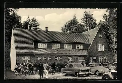 AK Schoost /Oldb., Gaststätte Forsthaus Upjever, Inh. Joh. Hinrichs