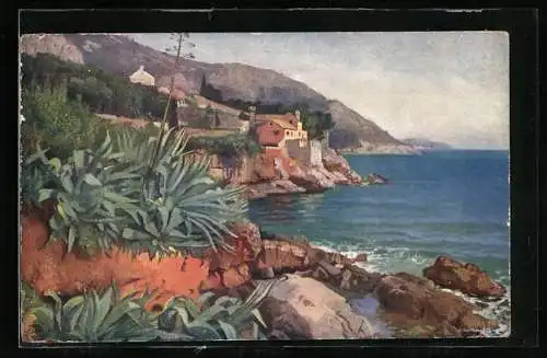 Künstler-AK Dubrovnik / Ragusa, La rive près de Ploce