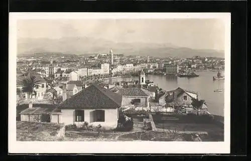 Foto-AK Split, Totale des Ortes