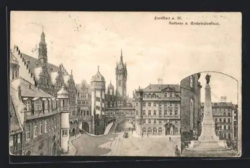 AK Alt-Frankfurt, Rathaus und Einheitsdenkmal