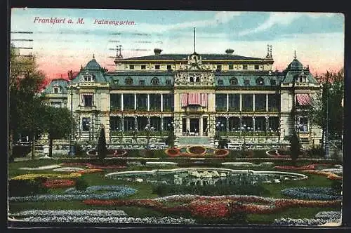 AK Frankfurt-Westend, Palmengarten mit Blick zur Terrasse
