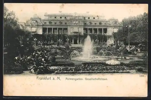 AK Frankfurt-Westend, Palmengarten und Gesellschaftshaus