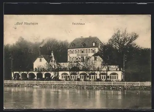 AK Bad Nauheim, Teichhaus am Wasser