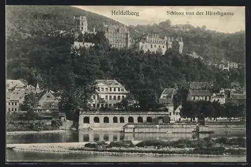 AK Heidelberg, Schloss von der Hirschgasse
