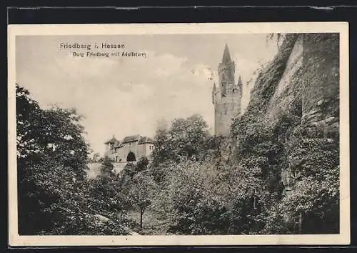 AK Friedberg i. Hessen, Burg Friedberg mit Adolfsturm