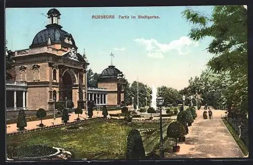 AK Augsburg, Partie im Stadtgarten