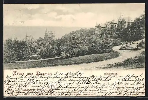 AK Barmen, Ringelthal mit Blick auf Schloss