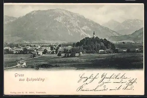 AK Ruhpolding, Panoramablick zum Ort