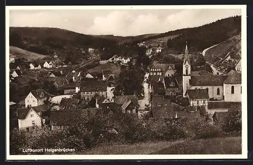 AK Heigenbrücken, Ortsansicht aus der Vogelschau