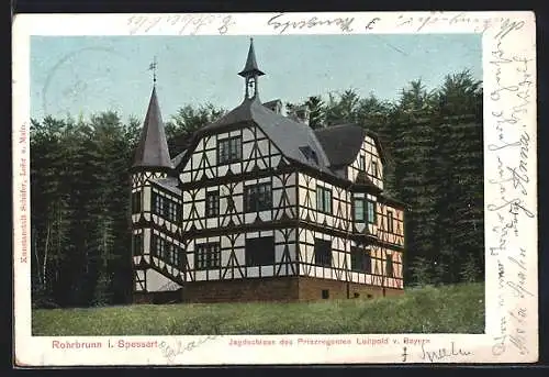 AK Rohrbrunn, Jagdschloss des Prinzregenten Luitpold v. Bayern
