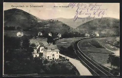 AK Gengenbach im Schwarzwald, Blick ins Kinzigtal