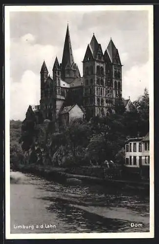 AK Limburg a. d. Lahn, Flusspartie mit Dom