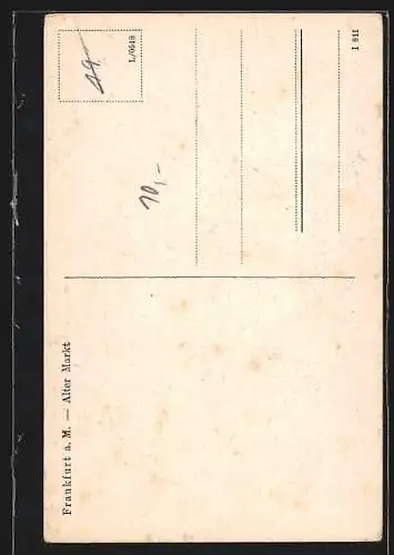 AK Alt-Frankfurt, Alter Markt mit Wohnhäusern
