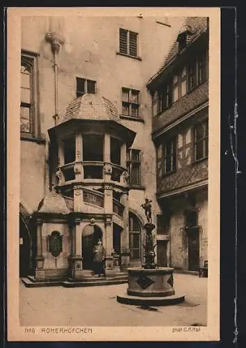 AK Alt-Frankfurt, Römerhöfchen mit Brunnen