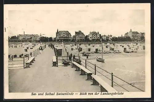 AK Swinemünde, Blick von der Landungsbrücke