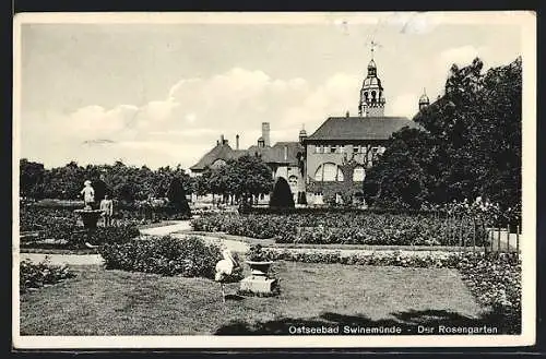 AK Swinemünde, Rosengarten