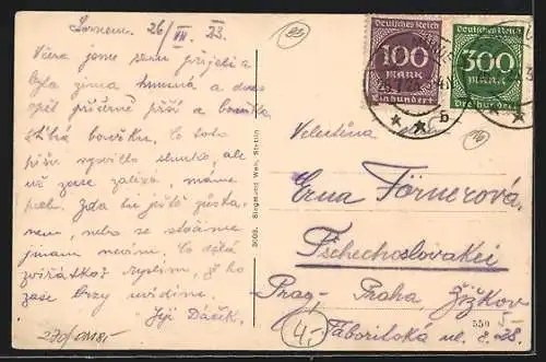 AK Swinemünde, Panorama mit Strand und Promenade