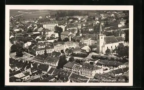 AK Hollabrunn, Gesamtansicht, Fliegeraufnahme