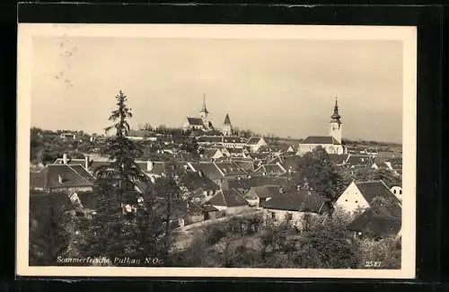 AK Pulkau /N. Oe., Teilansicht mit Kirchen