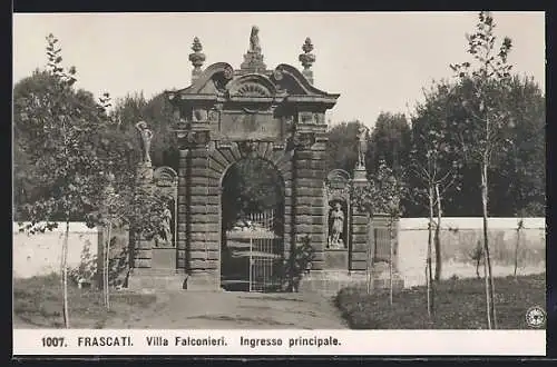 AK Frascati, Villa Falconieri, Ingresso principale