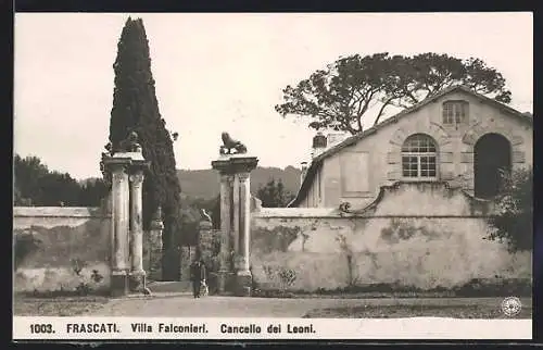 AK Frascati, Villa Falconieri, Cancello dei Leoni