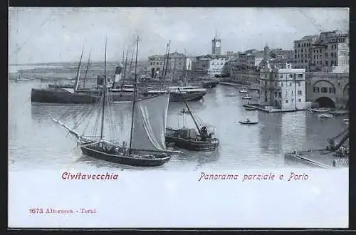 AK Civitavecchia, Panorama parziale e Porto