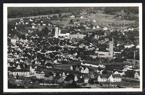 AK Bludenz /Vorarlberg, Ortsansicht von oben