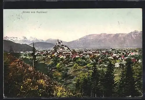 AK Rankweil, Ortsansicht aus der Vogelschau