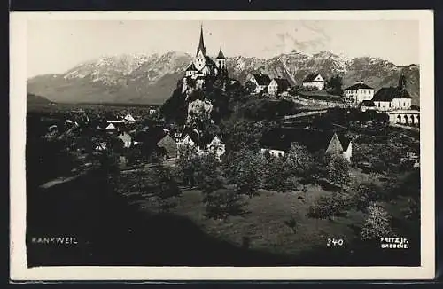 AK Rankweil /Vorarlberg, Totalansicht aus der Vogelschau