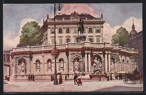 Künstler-AK Wien, Albrechtsrampe am Albrechtsplatz