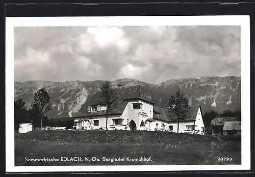 AK Edlach, Berghotel Kronichhof mit Umgebung
