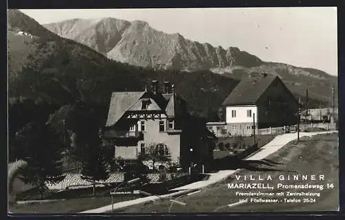 AK Mariazell, Pension Villa Ginner, Promenadenweg 14, Ortspartie