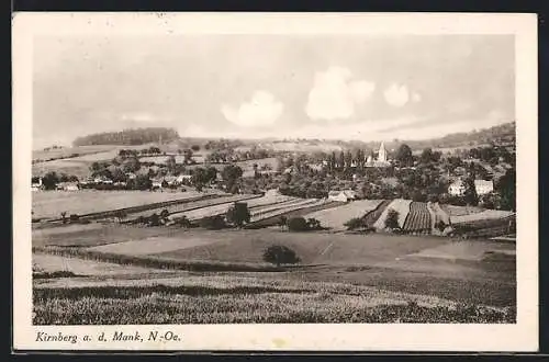 AK Kirnberg a. d. Mank, Ortsansicht aus der Ferne