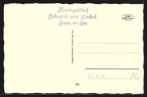 AK Kochel am See, Gasthof Schmied von Kochel, Terrasse