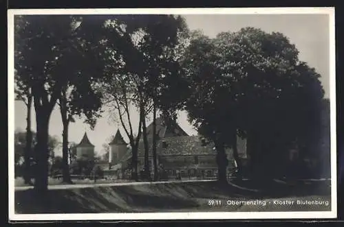 AK München-Obermenzing, Kloster Blutenburg mit Strasse