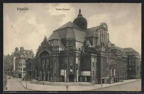 AK Elberfeld, Thalia-Theater mit Strasse