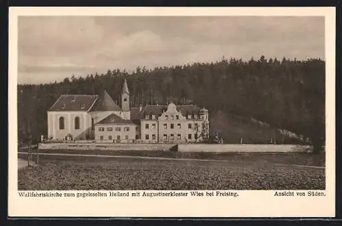 AK Wies /Freising, Wallfahrtskirche mit Augustinerkloster